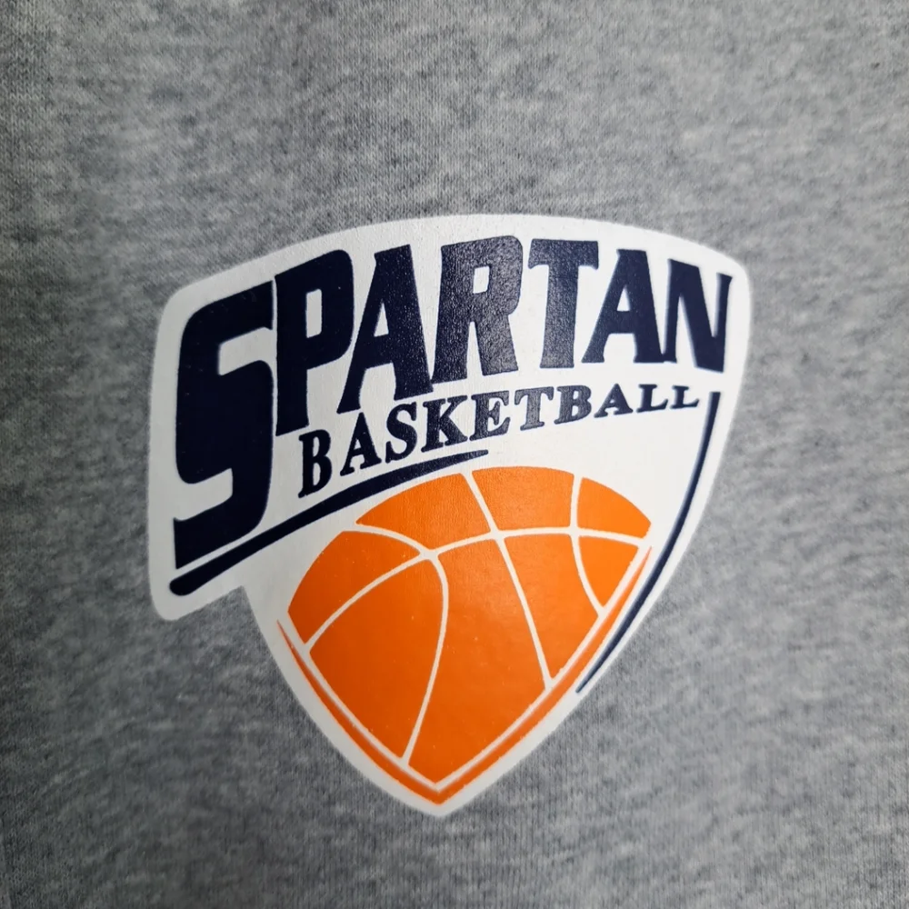 Nike Spartan Basketball Fleece Pants Mens Sz Medium Gray Jogger Sweatpants Logo - Picture 4 of 16